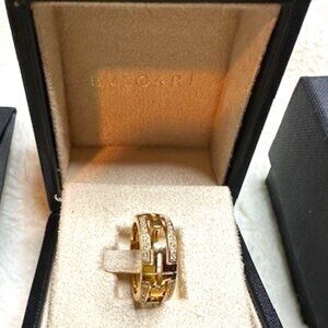 Bvlgari Parentesi Openwork Diamond Ring/ Size 5